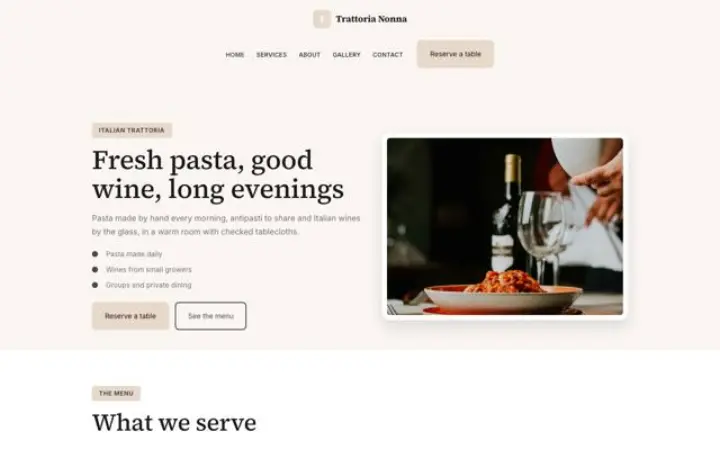 Θέμα Trattoria Nonna