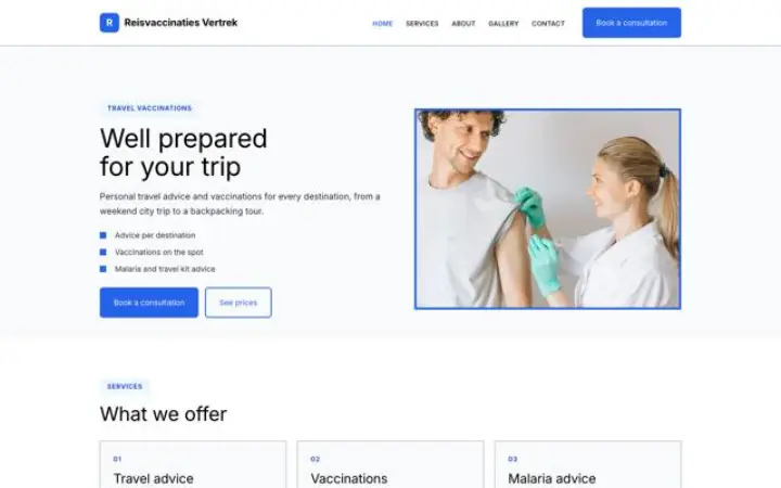 Θέμα Reisvaccinaties Vertrek