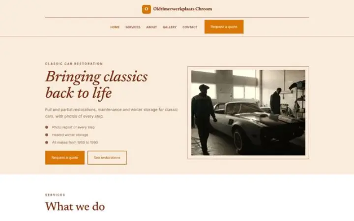 Θέμα Oldtimerwerkplaats Chroom