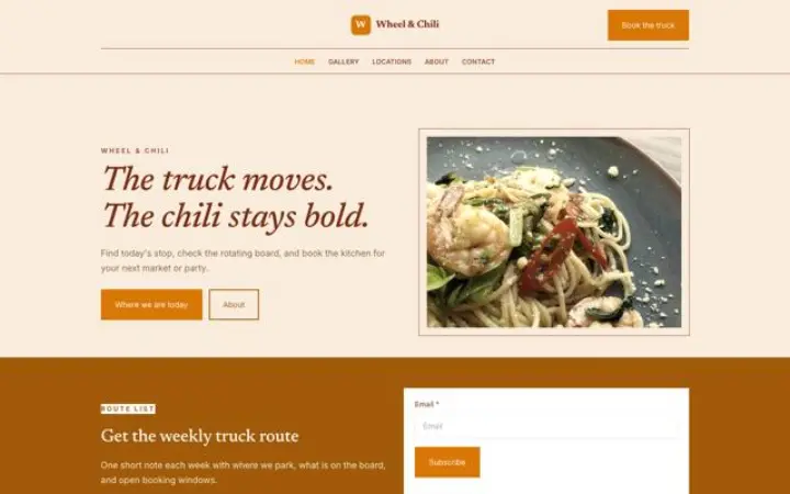 Ιστοσελίδα για food truck