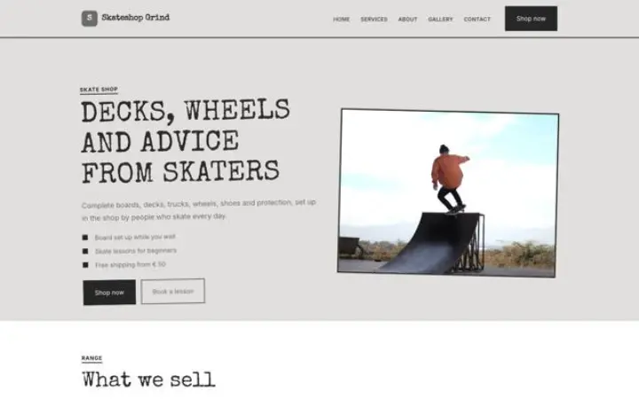 Θέμα Skateshop Grind