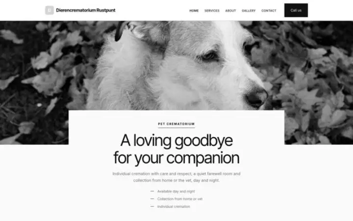 Θέμα Dierencrematorium Rustpunt